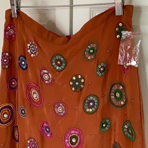 Beaded silk skirt sz 12 purchased at Anthropologie
